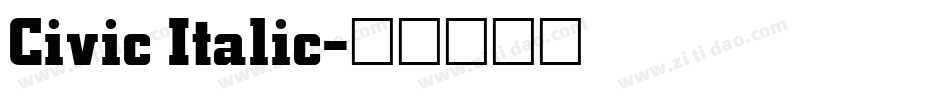 Civic Italic字体转换
